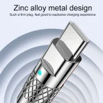 Mech Series 6A 120W USB to USB-C / Type-C Metal Plug Silicone Fast Charging Data Cable, Length: 1.2m, 1.2m Type-C - Image 2