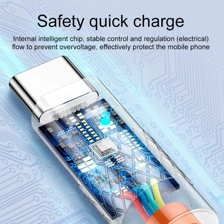 PC8234_B4.webp Mech Series 6A 120W USB to USB-C / Type-C Metal Plug Silicone Fast Charging Data Cable, Length: 1.2m, 1.2m Type-C - Image 5