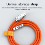 Mech Series 6A 120W USB to USB-C / Type-C Metal Plug Silicone Fast Charging Data Cable, Length: 1.8m, 1.8m Type-C - Image 6