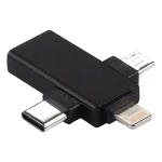 3 in 1 USB 3.0 to 8 Pin + Micro USB + USB-C / Type-C Interface Multifunctional OTG Adapter - Image 3