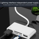 75215 5 in 1 8 Pin to HDMI + SD Card Slot + TF Card Slot + USB + 8 Pin Charging Port HD Video Converter - Image 9