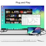 S-209 3 in 1 8 Pin Male to Dual USB 2.0 + USB 3.0 Female Adapter HUB, S-209 (Silver), S-209 (Silver Grey) - Image 3