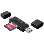 USB-C / Type-C + SD + TF + Micro USB to USB 3.0 Card Reader, USB3.0
