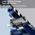 4 in 1 8 Pin + USB-C / Type-C + Micro USB + USB 3.0 Male TF Card Reader - Image 5