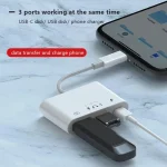 S-221 3 in 1 8 Pin Male to 8 Pin Power + USB-C / Type-C + USB Camera Female Adapter - Image 6