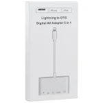 5 in 1 8 Pin Male to USB + HDMI + TF / SD Card Slot + 8 Pin Power Female OTG Digital AV Adapter - Image 3