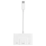 3 in 1 USB-C / Type-C Male to USB + 100M RJ45 Ethernet + Type-C Power Female Adapter - Image 2