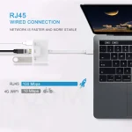 3 in 1 USB-C / Type-C Male to USB + 100M RJ45 Ethernet + Type-C Power Female Adapter - Image 5