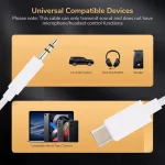 JH-030-A USB-C/Type-C to 3.5mm AUX Audio Adapter Cable - Image 6
