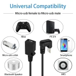 U-shaped Micro USB Male to Female Extension Cable - Image 6