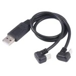 U-shaped USB-C / Type-C Male + Micro USB Male to USB Cable - Image 2