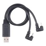 U-shaped USB-C / Type-C Male + Micro USB Male to USB Cable - Image 4