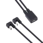 U-shaped USB-C / Type-C Male + Micro USB Male to Micro USB Female Cable - Image 3