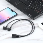 U-shaped USB-C / Type-C Male + Micro USB Male to Micro USB Female Cable - Image 5