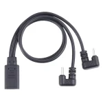 U-shaped USB-C / Type-C Male + Micro USB Male to USB-C / Type-C Female Cable - Image 4