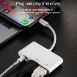 3 in 1 1080P HDMI + USB + 8 Pin Charging Female Ports to 8 Pin Male OTG Digital Video Converter Cable - Image 12