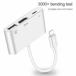 3 in 1 1080P HDMI + USB + 8 Pin Charging Female Ports to 8 Pin Male OTG Digital Video Converter Cable - Image 6