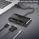 V83 USB-C / Type-C to 4K HDMI / VGA + 3.5mm Audio + USB Multi-function Adapter - Image 10