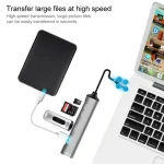 C-805 5 in 1 USB-C / Type-C to 3 USB 3.0 + TF / SD Card Reader Adapter - Image 4
