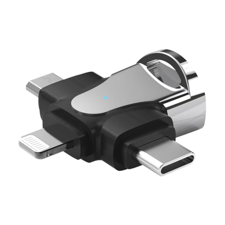 3 In 1 OTG Adapter, USB to Type-C / Micro USB / 8 Pin