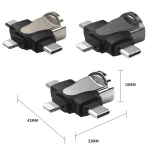 3 In 1 OTG Adapter, USB to Type-C / Micro USB / 8 Pin - Image 2