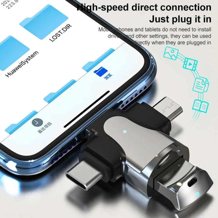 PC9018_B4.webp 3 In 1 OTG Adapter, USB to Type-C / Micro USB / 8 Pin - Image 5