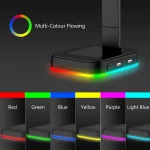 RGBD9 Colorful Glowing Gaming Headset Display Stand with Charging + Data Transmission Dual USB Interface - Image 4