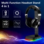 RGBD9 Colorful Glowing Gaming Headset Display Stand with Charging + Data Transmission Dual USB Interface - Image 5