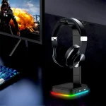 RGBD9 Colorful Glowing Gaming Headset Display Stand with Charging + Data Transmission Dual USB Interface - Image 6