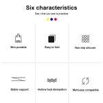 SD-001 2 PCS Desktop Foldable Mini Holder, Specification: ABS - Image 5