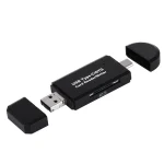 3 in 1 USB-C / Type-C 3.1 to USB 2.0 + Micro USB + SD(HC) + Micro SD Card Reader Adapter with OTG Function(Black) - Image 4