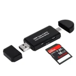 3 in 1 USB-C / Type-C 3.1 to USB 2.0 + Micro USB + SD(HC) + Micro SD Card Reader Adapter with OTG Function(Black) - Image 8