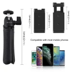 PULUZ Selfie Sticks Tripod Mount + Phone Clamp with Tripod Adapter & Long Screw - Image 4