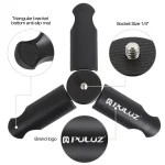 PULUZ Folding Plastic Tripod + Vlogging Live Broadcast Handheld Grip ABS Mount with Cold Shoe & Wrist Strap for iPhone, Galaxy, Huawei, Xiaomi, Sony, HTC, Google and other Smartphones - Image 7