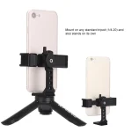 PULUZ Folding Plastic Tripod + Horizontal / Vertical Shooting Metal Clamp with Cold Shoe for iPhone, Galaxy, Huawei, Xiaomi, Sony, HTC, Google and other Smartphones - Image 11