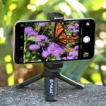 PULUZ Folding Plastic Tripod + Horizontal / Vertical Shooting Metal Clamp with Cold Shoe for iPhone, Galaxy, Huawei, Xiaomi, Sony, HTC, Google and other Smartphones - Image 16
