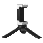 PULUZ Folding Plastic Tripod + Aluminum Alloy Clamp Bracket with Cold Shoe for iPhone, Galaxy, Huawei, Xiaomi, Sony, HTC, Google and other Smartphones - Image 2