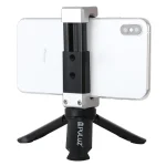 PULUZ Folding Plastic Tripod + Aluminum Alloy Clamp Bracket with Cold Shoe for iPhone, Galaxy, Huawei, Xiaomi, Sony, HTC, Google and other Smartphones - Image 11