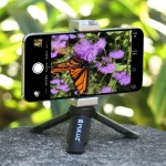 PULUZ Folding Plastic Tripod + Aluminum Alloy Clamp Bracket with Cold Shoe for iPhone, Galaxy, Huawei, Xiaomi, Sony, HTC, Google and other Smartphones - Image 15