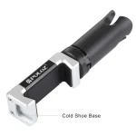 PULUZ Folding Plastic Tripod + Aluminum Alloy Clamp Bracket with Cold Shoe for iPhone, Galaxy, Huawei, Xiaomi, Sony, HTC, Google and other Smartphones - Image 4
