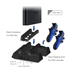 DOBE TP4-882 3 in 1 Game Console Cooling Fan + Game Storage Slots + Game Controller Charging Dock for Sony PS4 / PS4 Pro / PS4 Slim, For PS4 / PS4 Pro / PS4 Slim - Image 6