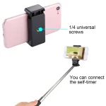 PULUZ Selfie Sticks Tripod Mount Phone Clamp with 1/4 inch Screw Hole for iPhone, Samsung, HTC, Sony, LG and other Smartphones - Image 5