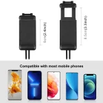 PULUZ Selfie Sticks Tripod Mount Adapter Phone Clamp for iPhone, Samsung, HTC, Sony, LG and other Smartphones - Image 4