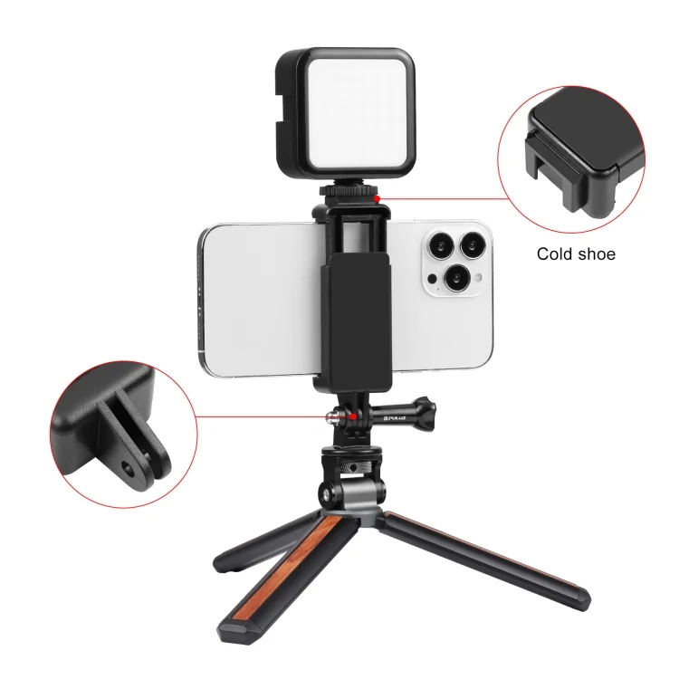 PU308_4.webp PULUZ Selfie Sticks Tripod Mount Adapter Phone Clamp for iPhone, Samsung, HTC, Sony, LG and other Smartphones - Image 5