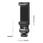 PULUZ Tripod Head Cold Shoes Aluminum Alloy Phone Clamp Holder Bracket - Image 2