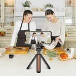 PULUZ Tripod Head Cold Shoes Aluminum Alloy Phone Clamp Holder Bracket - Image 7