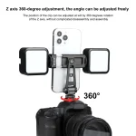 PULUZ Z-axis 360 Rotation Cold Shoes Aluminum Alloy Phone Clamp Holder Bracket, Z-axis Phone Clamp - Image 6