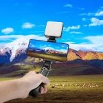 PULUZ Z-axis 360 Rotation Cold Shoes Aluminum Alloy Phone Clamp Holder Bracket, Z-axis Phone Clamp - Image 7