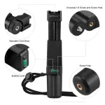 PULUZ Vlogging Live Broadcast Handheld Grip Selfie Rig Stabilizer ABS Tripod Adapter Mount with Cold Shoe Base & Wrist Strap - Image 4