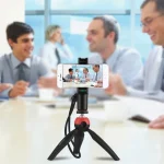 PULUZ Vlogging Live Broadcast Handheld Grip Selfie Rig Stabilizer ABS Tripod Adapter Mount with Cold Shoe Base & Wrist Strap - Image 8